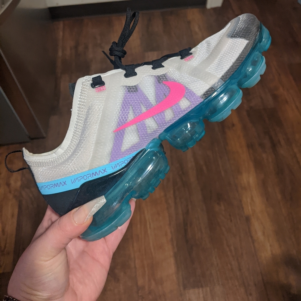 Nike Air Vapormax South Beach Turquoise Pink White Black Sneakers Women's 12 - Picture 3 of 16